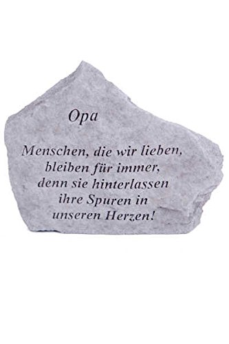 Vidroflor Gedenkstein Opa. aus Steinguss 18 x 14 cm Grabschmuck von Vidroflor