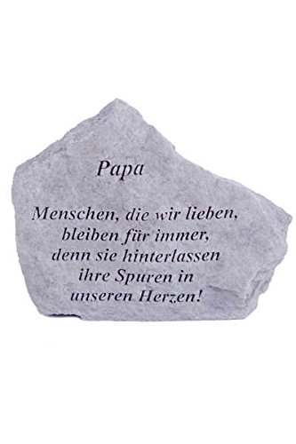 Vidroflor Gedenkstein Papa. aus Steinguss 18 x 14 cm Grabschmuck von Vidroflor