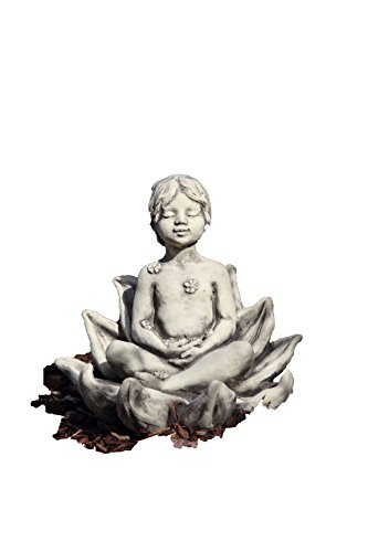Vidroflor Steingussfigur Lotusblume, Grau, 19/20/20 cm von Vidroflor