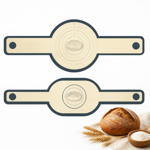 2 PCS Silikon Backmatte Brot für Dutch Oven Oval & Rund, Brotschlinge mit Griffen, Hitzebeständige Dauerbackmatte BPA-frei mit Teigschaber & Backpinsel, Antihaft Brotbackmatte Wiederverwendbar 2 PCS Silikon Backmatte Brot für Dutch Oven Oval & Rund, Brotschlinge mit Griffen, Hitzebeständige Dauerbackmatte BPA-frei mit Teigschaber & Backpinsel, Antihaft Brotbackmatte Wiederverwendbar von Vidsmow