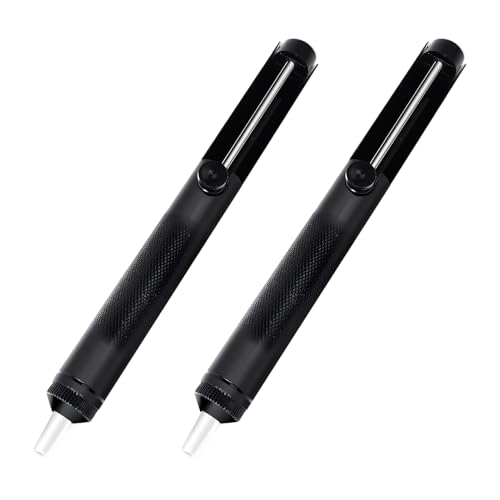 2 x Entlötpumpe, manuelles Lötsauger-Werkzeug mit starker Saugkraft zum Entfernen von geschmolzenem Lötzinn von Leiterplatten, einfache Einhandbedienung für Elektronikreparatur, Reinigung und 2 x Entlötpumpe, manuelles Lötsauger-Werkzeug mit starker Saugkraft zum Entfernen von geschmolzenem Lötzinn von Leiterplatten, einfache Einhandbedienung für Elektronikreparatur, Reinigung und von Vidsmow
