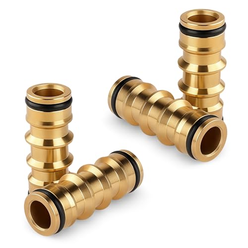 Vidsmow 4 Stück Messing Doppelmännliche Schlauchendstücke, männliche Schlauchverbinder für Gartenschlauch, Messing-Schlaucharmaturen, Wasserhahnadapter, Metallschlauch auf Schlauchverbinder Vidsmow 4 Stück Messing Doppelmännliche Schlauchendstücke, männliche Schlauchverbinder für Gartenschlauch, Messing-Schlaucharmaturen, Wasserhahnadapter, Metallschlauch auf Schlauchverbinder von Vidsmow