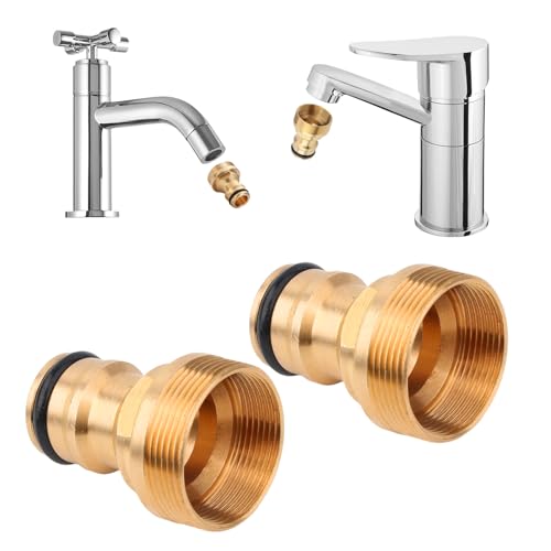 Vidsmow Universal-Wasserhahnanschluss für Mischbatterie, Messingschlauchadapter und Kupplung, Schnellverbindungs-Gartenschlauch mit Außengewinde, kompatibel mit Schlauchsystemen, langlebiger Vidsmow Universal-Wasserhahnanschluss für Mischbatterie, Messingschlauchadapter und Kupplung, Schnellverbindungs-Gartenschlauch mit Außengewinde, kompatibel mit Schlauchsystemen, langlebiger von Vidsmow