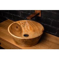 Handgefertigtes Waschbecken Aus Holz | Rustikales 04 von ViduFurniture