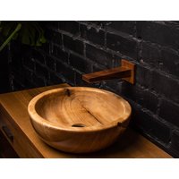 Exquisite Handgefertigte Holzwaschbecken | Rustikale Badezimmer Deko Exquisite Handgefertigte Holzwaschbecken | Rustikale Badezimmer Deko von ViduFurniture