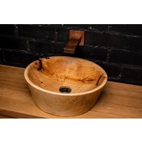 Handgefertigtes Waschbecken Aus Holz | Rustikales Im Badezimmer von ViduFurniture