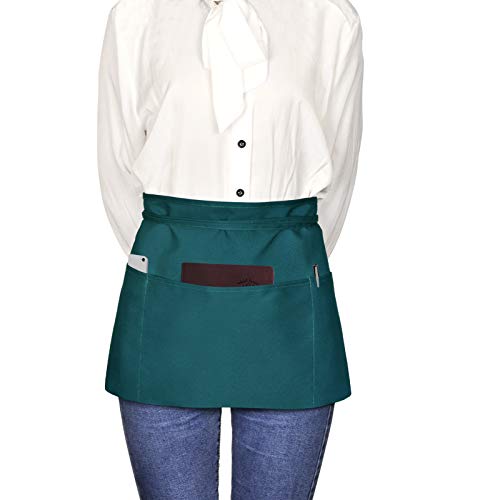 Viedouce Vorbinder Taillen Schürze 3 Pack, Kellnerschürze Kochschürze Backschürze mit 3 Taschen für Frauen Männer Restaurant Server Chef Kellnerin Kellner Barista von Viedouce