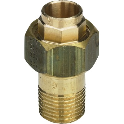 Rohrverschraubung 94341G 22mm x R 1", Rg/Siliziumbr., kon. dichtend von Viega