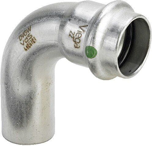 Sanpress Inox Bogen, 15 mm, 90 Grad, I X A, Edelstahl Sanpress Inox Bogen, 15 mm, 90 Grad, I X A, Edelstahl von Viega