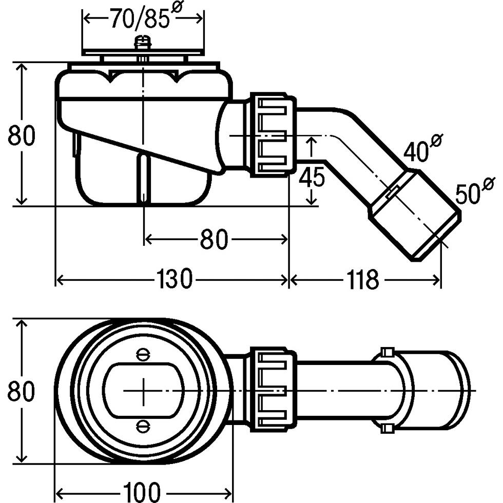 Viega Funktionseinheit Domoplex 6929.1 in 85mm x DN40/50 Kunststoff weiss 193607 von Viega