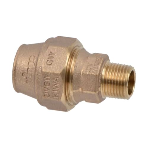 Viega Maxiplex-Übergangsstück, Modell 9011 mit R-Gewinde 40 mm x 1"AG, Rotguss von Viega