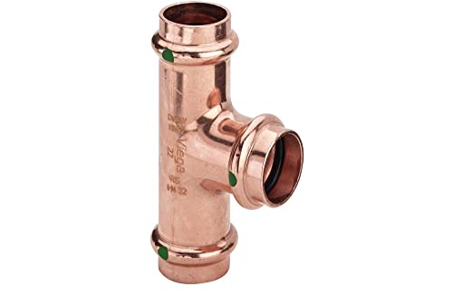Viega T-Stück Profipress 2418 Kupfer, SC-Contur 42 x 22 x 42 mm, 324902 - 5 Stück Viega T-Stück Profipress 2418 Kupfer, SC-Contur 42 x 22 x 42 mm, 324902 - 5 Stück von Viega