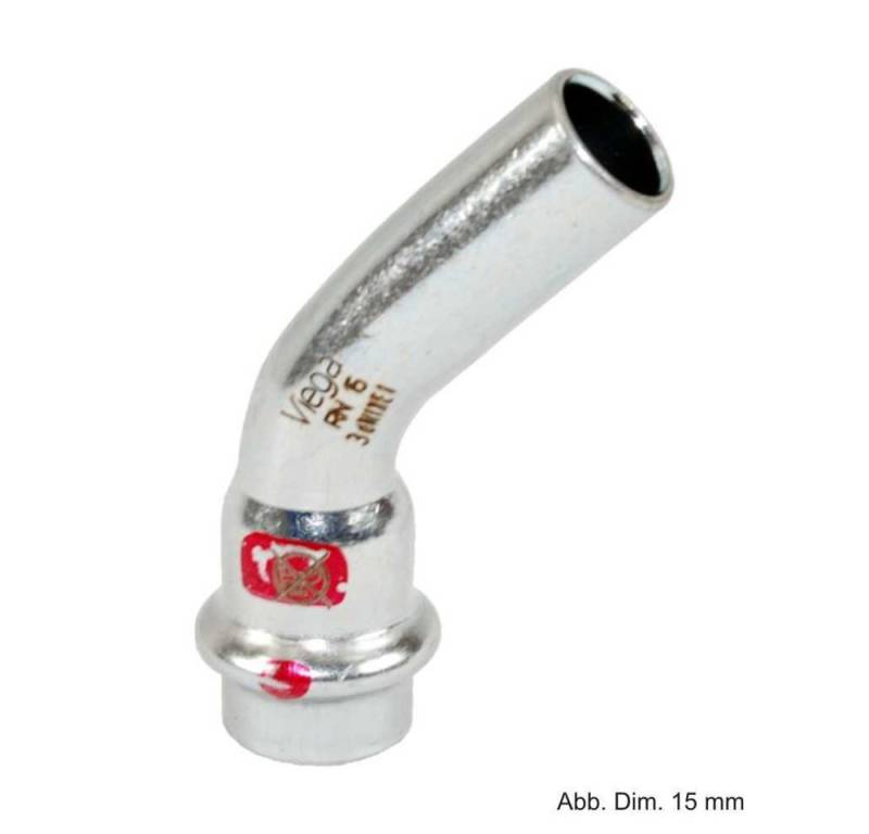 Viega Wasserrohr Viega Prestabo Bogen 45° I-A, Modell 1126.1, 42 mm Viega Wasserrohr Viega Prestabo Bogen 45° I-A, Modell 1126.1, 42 mm von Viega