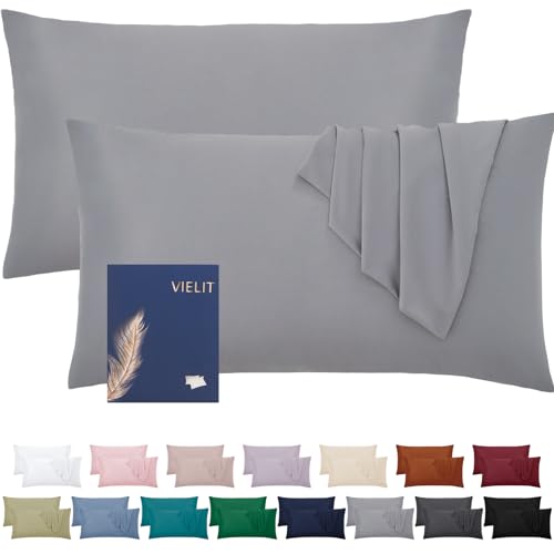 Vielit Kissenbezug 50x70 Grau Weich Kopfkissen 50x70 2er Set Mikrofaser Deko Kissenhülle Für Kissen 50x70 Öko-Zertifikat Resistent Hypoallergen Vielit Kissenbezug 50x70 Grau Weich Kopfkissen 50x70 2er Set Mikrofaser Deko Kissenhülle Für Kissen 50x70 Öko-Zertifikat Resistent Hypoallergen von Vielit