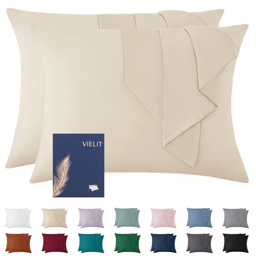 Vielit Kissenbezug 60x80 Beige Weich Kopfkissen 60x80 2er Set Mikrofaser Deko Kissenhülle Für Kissen 60x80 Öko-Zertifikat Resistent Hypoallergen Vielit Kissenbezug 60x80 Beige Weich Kopfkissen 60x80 2er Set Mikrofaser Deko Kissenhülle Für Kissen 60x80 Öko-Zertifikat Resistent Hypoallergen von Vielit