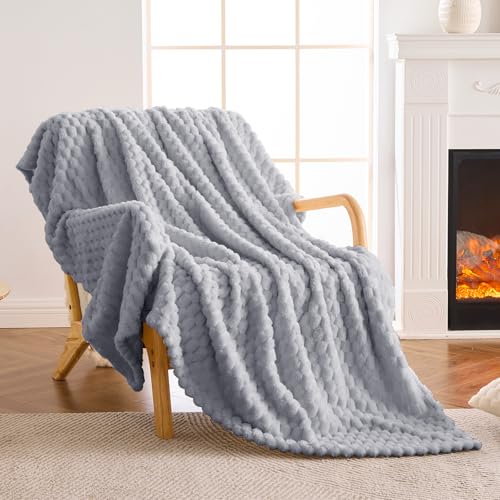 Vielit Kuscheldecke Flauschig 220x240 cm – Ultraweiche Fleecedecke für Couch & Sofa, Warme Wohn- & Kuscheldecke, Leichte Sofadecke, Gemütliche Couchdecke, Atmungsaktiv & Pflegeleicht Decke Grau von Vielit