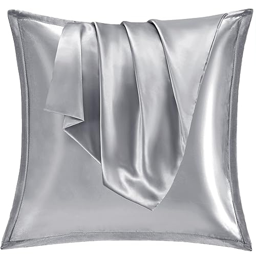 Vielit 2er Set Satin Kissnbezug 60x60 mit Zip,Weich wie EIN Silk Pillowcase,wie Seidenkissenbezug Geeignet für Curly Haar,Satin Kopfkissenbezug Kissenbezüge Gray Kissenhülle Vielit 2er Set Satin Kissnbezug 60x60 mit Zip,Weich wie EIN Silk Pillowcase,wie Seidenkissenbezug Geeignet für Curly Haar,Satin Kopfkissenbezug Kissenbezüge Gray Kissenhülle von Vielit