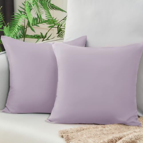 Vielit Sofa Kissenbezug 40x40 Violet Weich Kopfkissenbezug 40x40 2er Set Mikrofaser Kissenbezüge 40x40 Kissenhülle Für Kissen 40x40cm Öko-Zertifikat Resistent Hypoallergen von Vielit
