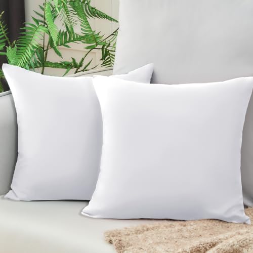 Vielit Sofa Kissenbezug 50x50 Weiß - Weich Kopfkissenbezug 2er Set Mikrofaser Kissenbezüge Öko-Zertifikat Resistent Hypoallergen von Vielit