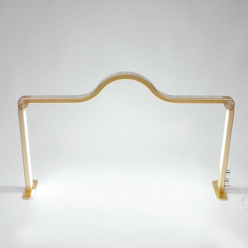 48W Halbmond Lampe Nägel, LED Faltbare Wimpern Schreibtischlampe Dimmbar Maniküre Tisch für Wimpern [Energieklasse E] 85 * 50cm von Vielrosse