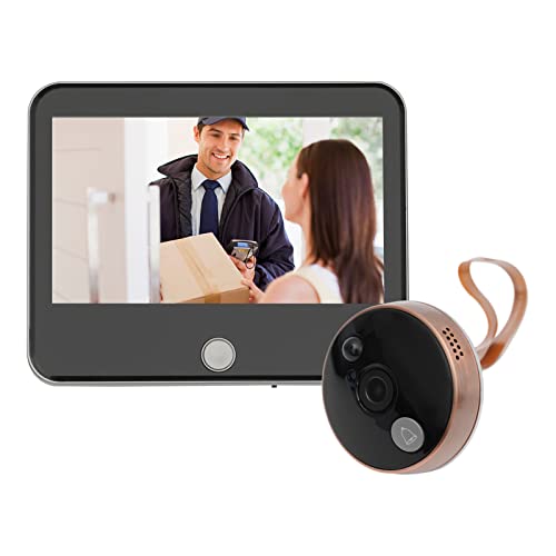 Digitaler TüRspion, Wlan TüRklingel Mit Kamera, VideotüRklingel 140° Weitwinkel Und Pir-Sensor 1.3 Mp TüRspionkamera Mit Drahtlosem Monitor Und 4000 Mah Akku Und Live-Ansicht VerfüGbar Digitaler TüRspion, Wlan TüRklingel Mit Kamera, VideotüRklingel 140° Weitwinkel Und Pir-Sensor 1.3 Mp TüRspionkamera Mit Drahtlosem Monitor Und 4000 Mah Akku Und Live-Ansicht VerfüGbar von Vielrosse