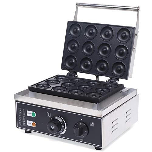 Donutmaker Elektrisch kommerzielle, Donut Maker Waffeleisen Maschine Groß, Für 12 Stück Donut Antihaftbeschichtung Kommerziell Oder Zu Hause Verwenden 1550W von Vielrosse