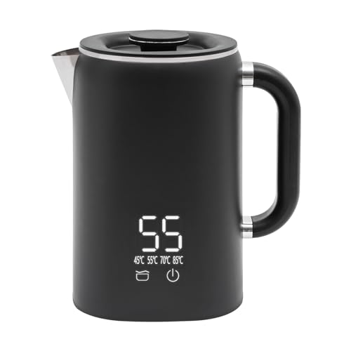 Elektrischer Wasserkocher 1.7L, 5 Temperaturstufen Einstellbar Smart Elektrischer Wasserkocher mit LED Digital Temperaturanzeige, Abschaltautomatik und Überhitzungsschutz, Warmhaltefunktion von Vielrosse