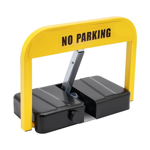 Parkplatzsperre mit 2 Fernbedienung, Elektrisch Parkplatz Sperre 25° Pufferschutz mit 2 Schlüssel, Parkpfosten Parkbügel Parksperre für Mobile Parkplatzschranken Privatparkplatz von Vielrosse