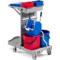 Reinigungswagen Poly II, 2x 15 Liter mit Mopp-Presse + 2x 4 Liter Reinigungswagen Poly II, 2x 15 Liter mit Mopp-Presse + 2x 4 Liter von EVO-PRODUCTS