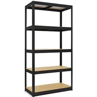 HEMMDAL Fachbodenregal Typ XS schwarz, Fachlast 150 kg, HxBxT 1.800 x 750 x 350 mm von HEMMDAL