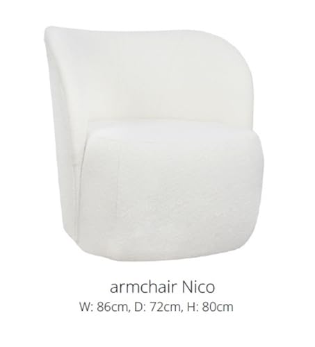 Vienna International Furniture Model „NICO” Sessel IN Stoff Boucle von Vienna International Furniture
