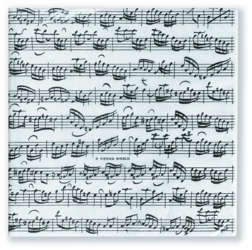 Servietten Noten 33 X 33 Cm von Vienna World