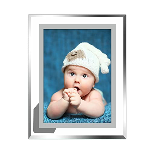 Vienrose 10x15 Fotorahmen, Glas Bilderrahmen aus hochauflösendem Echtglas, zeigen Bilder horizontal oder vertikal für den Tisch, für Hochzeit, Familie, Baby, Büros von Vienrose