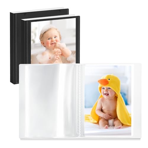 Vienrose Fotoalbum 13x18 Einsteckalbum 3er Set – Schwarz – Kleines Fotoalbum zum Einstecken & Selbstgestalten – Baby & Familien Fotobuch von Vienrose