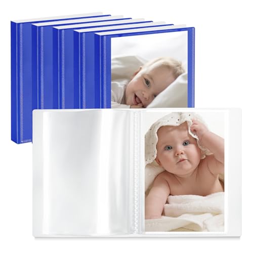 Vienrose Fotoalbum 13x18 Einsteckalbum 6er Set – Dunkelblau – Kleines Fotoalbum zum Einstecken & Selbstgestalten – Baby & Familien Fotobuch von Vienrose