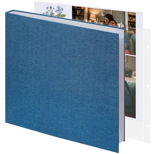Vienrose Scrapbook 22 x 28 cm Großes Fotoalbum mit 3 Ringen Leineneinband DIY Scrapbook mit 30 Blättern Plastikhüllen 60 Seiten Blanko Weiße Innenseiten für Hochzeit Geburtstag Baby Reisen Blau Vienrose Scrapbook 22 x 28 cm Großes Fotoalbum mit 3 Ringen Leineneinband DIY Scrapbook mit 30 Blättern Plastikhüllen 60 Seiten Blanko Weiße Innenseiten für Hochzeit Geburtstag Baby Reisen Blau von Vienrose