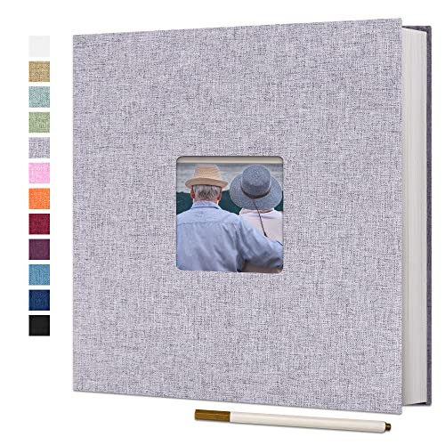 Vienrose Selbstklebende Fotoalbum 10x15 Einkleben und zum Selbstgestalten Groß Leinen Photoalbum mit 40 weißen Seiten,Hochzeit Jahrestag Geburtstag Geschenke mit Einem Kugelschreiber,33x32cm von Vienrose