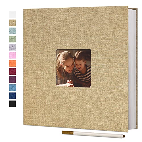 Vienrose Selbstklebende Fotoalbum 10x15 Einkleben und zum Selbstgestalten Groß Leinen Photoalbum mit 40 weißen Seiten,Hochzeit Jahrestag Geburtstag Geschenke mit Einem Kugelschreiber,33x32cm von Vienrose