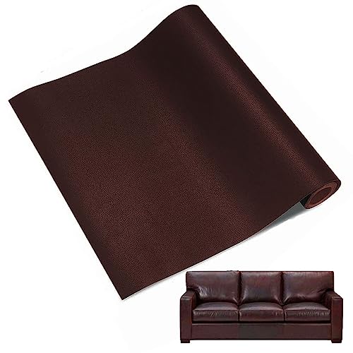 Vientiane LederReparatur Set, 60x137cm Leder Patch Selbstklebend, Leder Patch Kit, Leder Selbstklebend, Kunstleder Selbstklebende Leder Reparatur Set für Sofas, Kopfteil, Autositze (dunkelbraun) von Vientiane