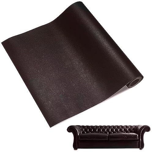 Vientiane LederReparatur Set, 60x137cm Leder Patch Selbstklebend, Leder Patch Kit, Leder Selbstklebend, Kunstleder Selbstklebende Leder Reparatur Set für Sofas, Kopfteil, Autositze (tiefer Kaffee) von Vientiane