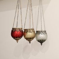 Teelichthalter Hängewindlicht Teelichtglas Orientalisch Antik Vintage Deko Aus Glas/Metall Geschenke von VierblattDeko
