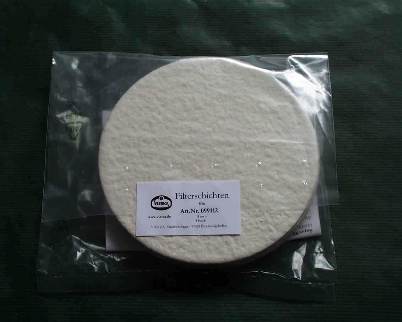 Filterschicht fein D=15cm 6Stk. von Vierka