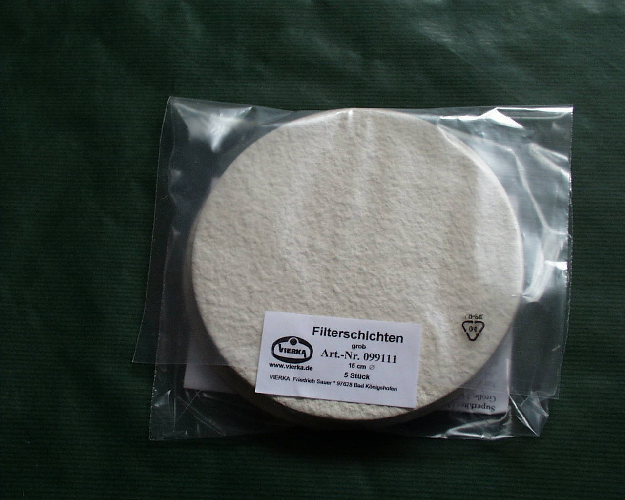 Filterschicht grob D=15cm 6Stk. von Vierka