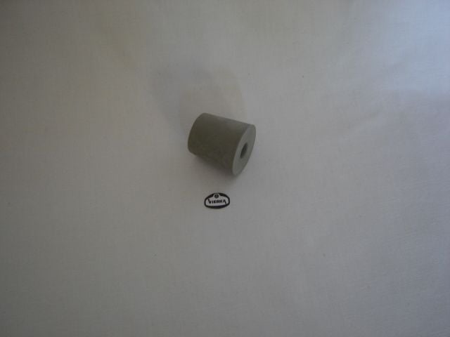 Gummistopfen m.10mm Loch, grau, 25/31 von Vierka