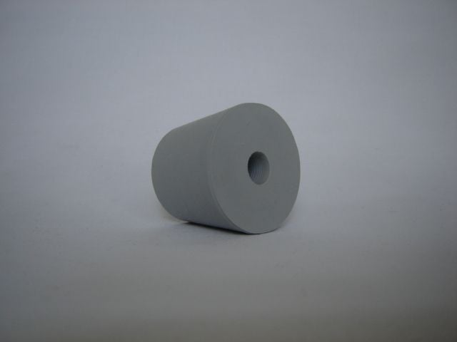Gummistopfen m.10mm Loch, grau, 34/41 von Vierka