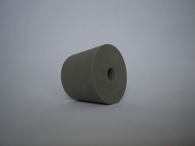 Gummistopfen m.10mm Loch, grau, 37/45 von Vierka