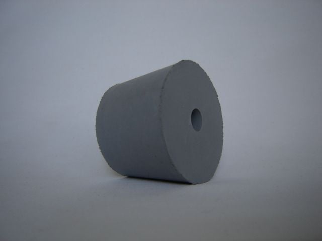 Gummistopfen mit 10 mm Loch grau von Vierka