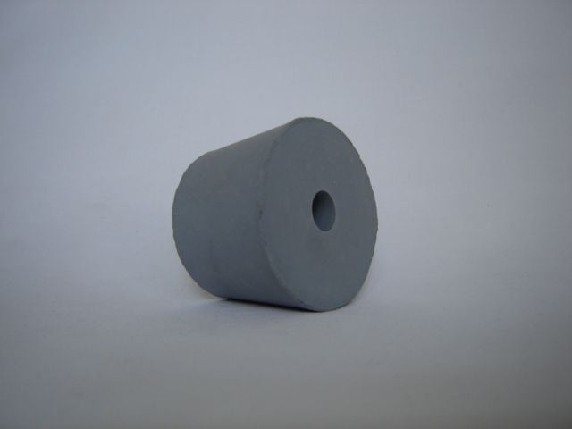 Gummistopfen mit 10 mm Loch grau von Vierka