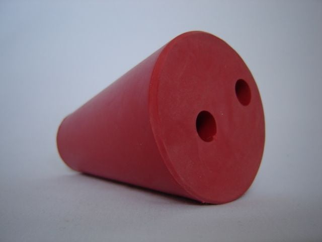 Gummistopfen mit 10mm Loch rot 16-28 von Vierka