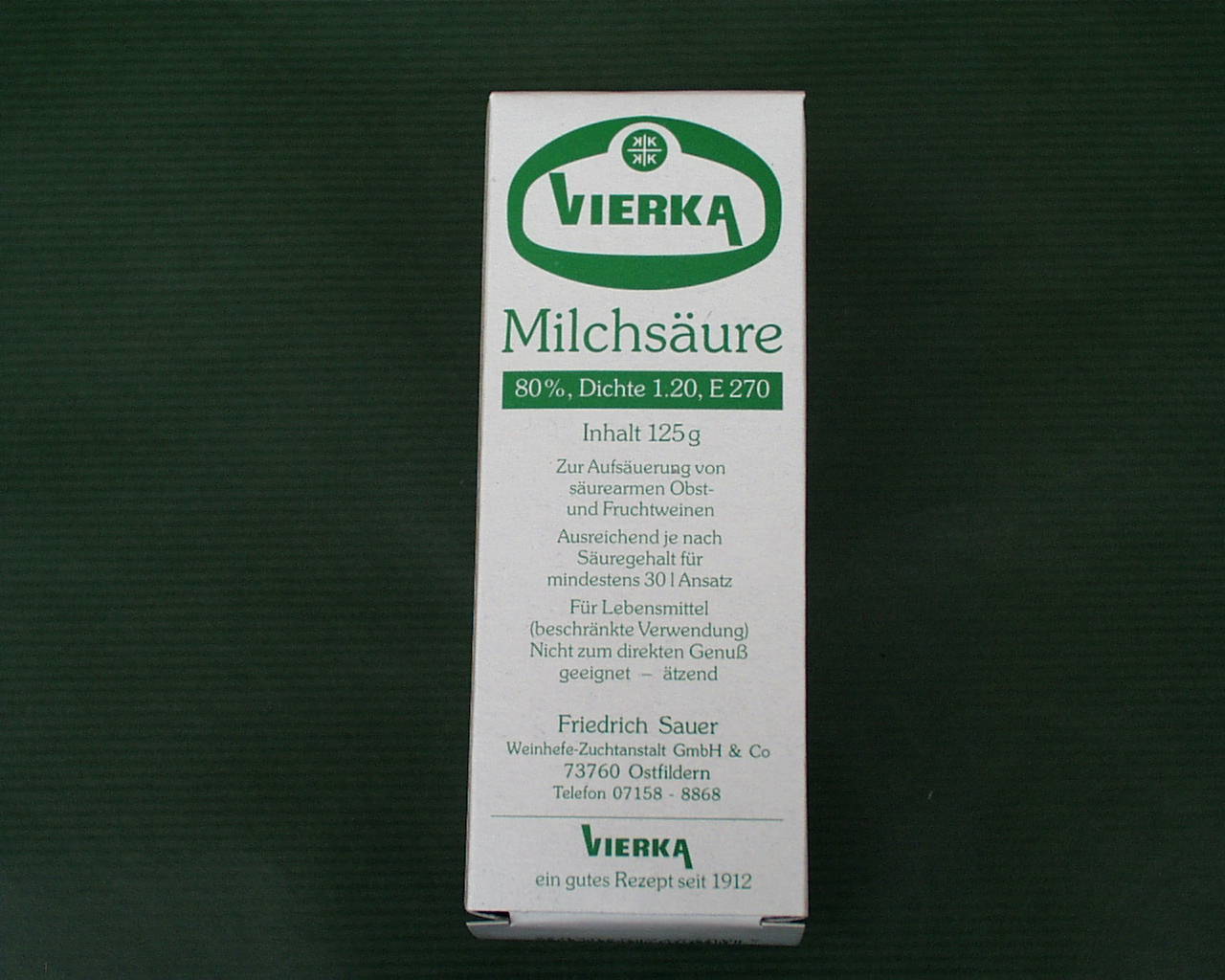 Milchsäure 80% 125g von Vierka